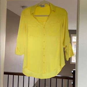 Yellow Express Button Down Portfolio Top